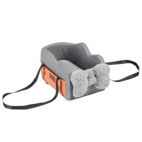 VEVOR Console Dog Car Seat, Center Console Dog Booster Seat for Small Dog, Pet Car Seat for Car Armrest with Clip-On Leash, Adjustable Straps